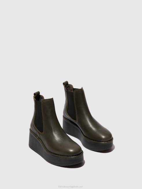 dk. verde L02L139 bota chelsea hama238 Fly London mulheres