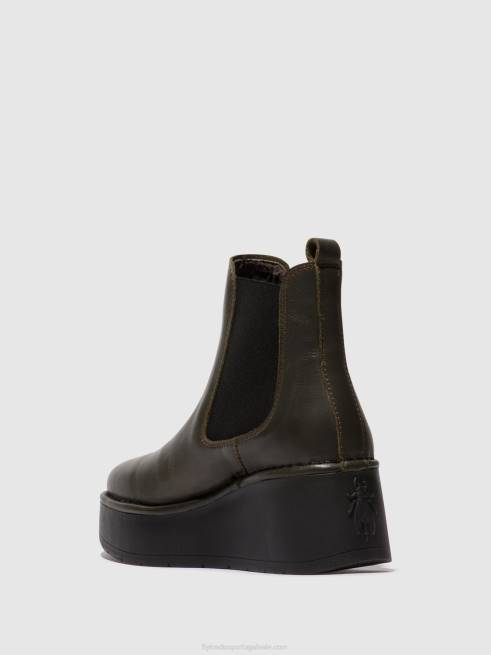 dk. verde L02L139 bota chelsea hama238 Fly London mulheres
