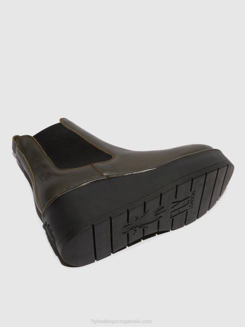 dk. verde L02L139 bota chelsea hama238 Fly London mulheres