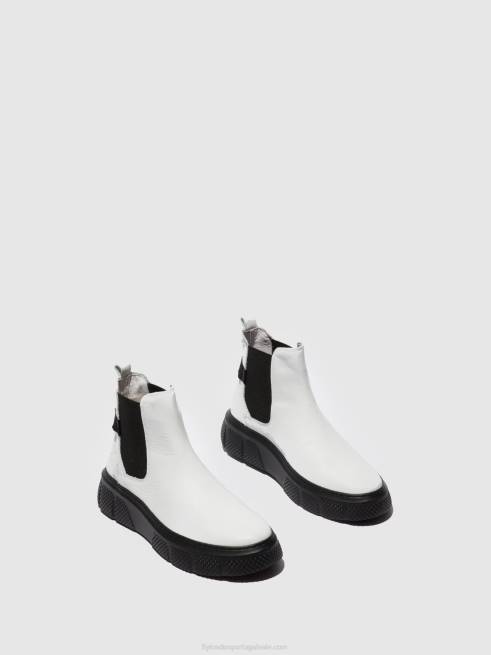 dublin branco (sola preta) L02L169 bota chelsea ebbe479 Fly London mulheres