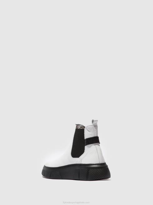 dublin branco (sola preta) L02L169 bota chelsea ebbe479 Fly London mulheres