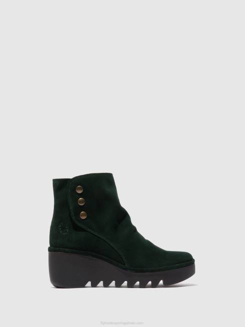 floresta verde oleada L02L184 botins com fecho de correr brom344 Fly London mulheres