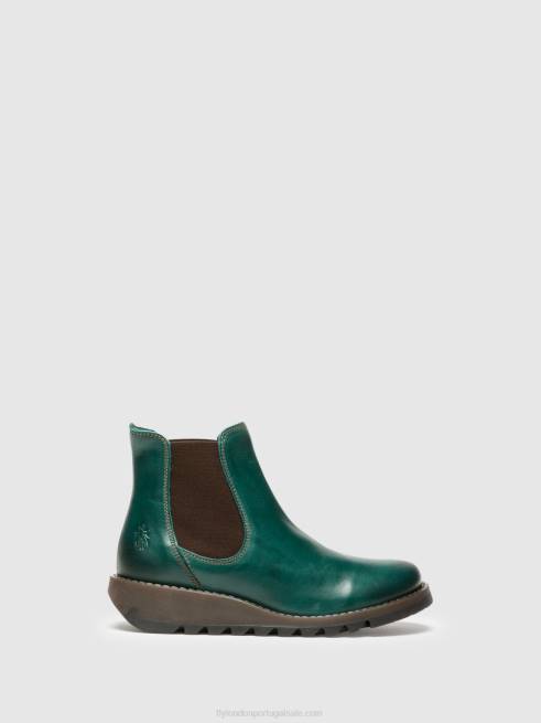 gasolina salva L02L277 botins chelsea Fly London mulheres