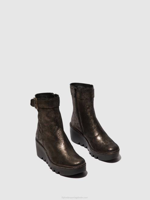 grafite L02L68 botins com fecho de correr bepp396 Fly London mulheres