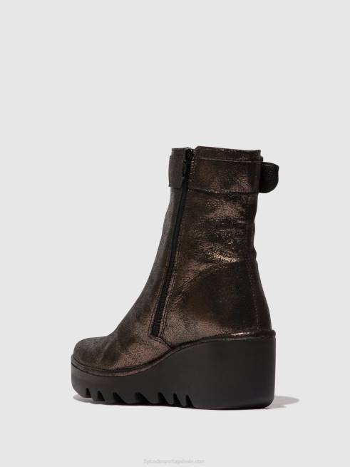 grafite L02L68 botins com fecho de correr bepp396 Fly London mulheres
