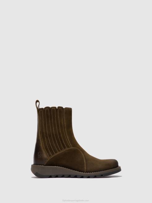 lama/azeitona L02L36 botins com fecho de correr suzy899 Fly London mulheres