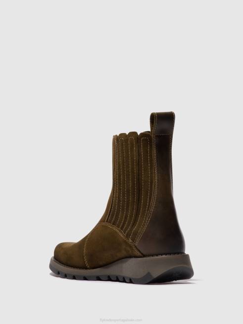 lama/azeitona L02L36 botins com fecho de correr suzy899 Fly London mulheres