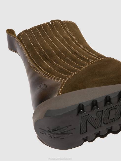 lama/azeitona L02L36 botins com fecho de correr suzy899 Fly London mulheres