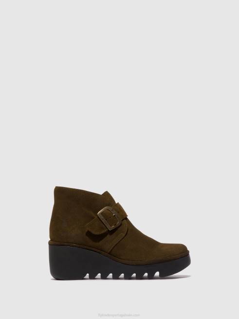 lodo L02L153 botins fivela birt397 Fly London mulheres