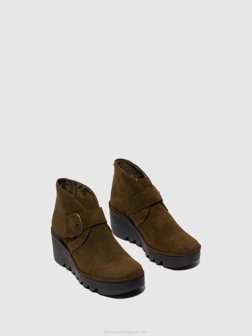 lodo L02L153 botins fivela birt397 Fly London mulheres