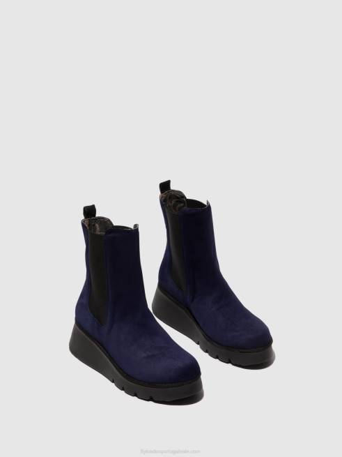 marinha L02L127 Botins chelsea paty405 Fly London mulheres