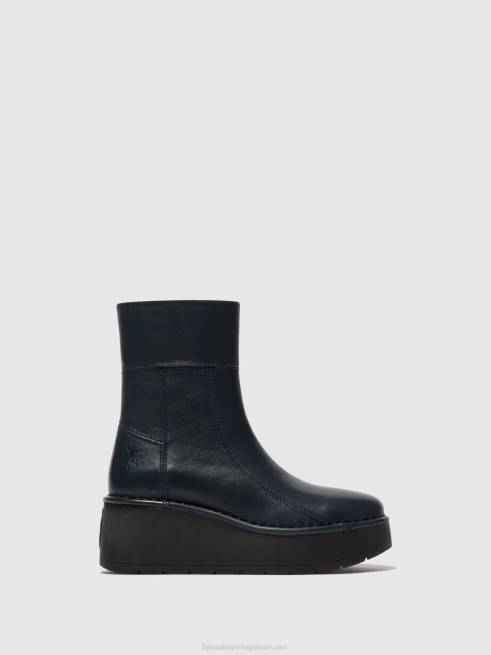 marinha L02L56 botins com fecho de correr hann248 Fly London mulheres