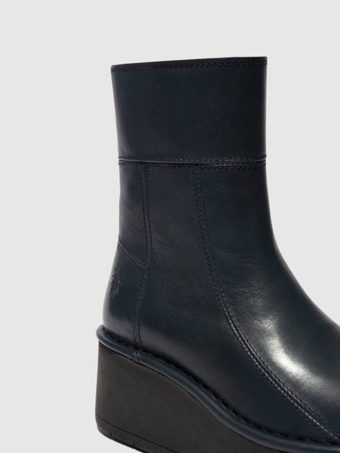marinha L02L56 botins com fecho de correr hann248 Fly London mulheres