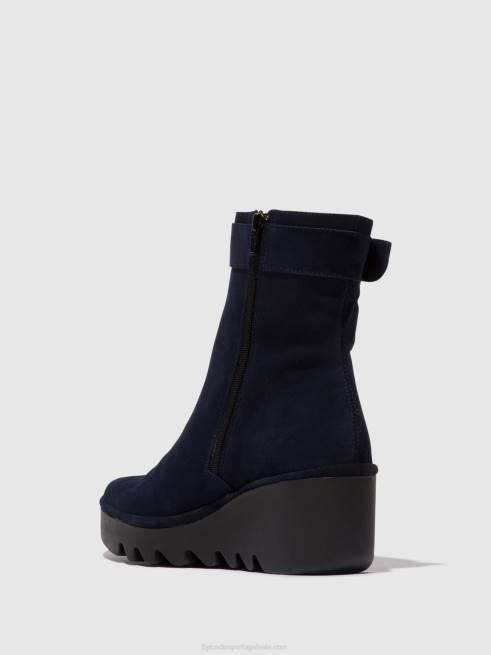 marinha L02L65 botins com fecho de correr bepp396 Fly London mulheres