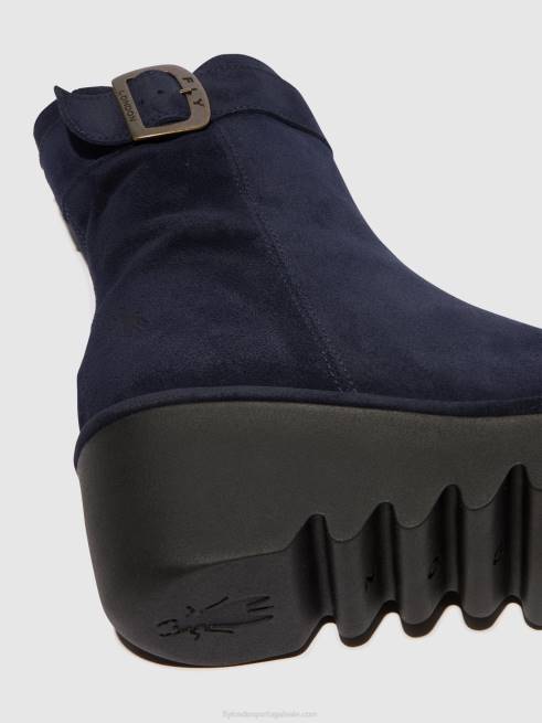 marinha L02L65 botins com fecho de correr bepp396 Fly London mulheres