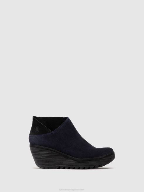 marinho/preto L02L27 botins com fecho de correr yego400 Fly London mulheres