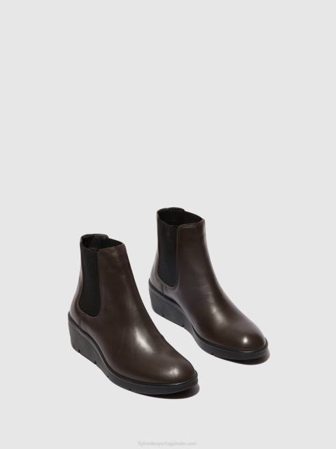 marrom L02L132 bota chelsea nola549 Fly London mulheres