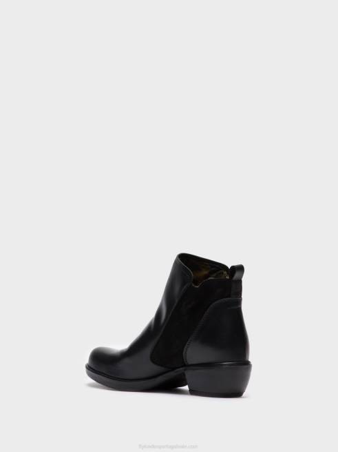 meli black L02L15 botas de tornozelo com zíper Fly London mulheres