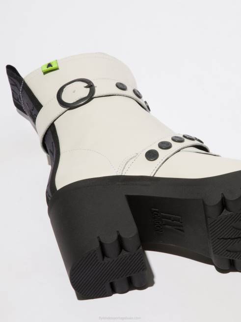 nausica esbranquiçada L02L161 botins tama888 com fecho de correr Fly London mulheres