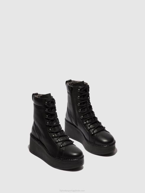 preto L02L102 botim com cadarço hand247 Fly London mulheres
