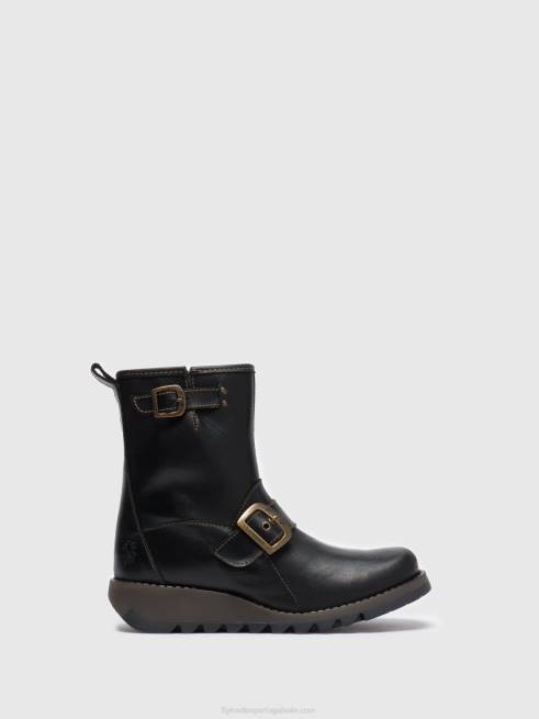 preto L02L282 botim fivela sino525 Fly London mulheres