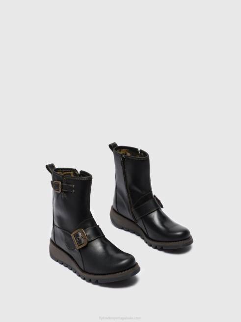 preto L02L282 botim fivela sino525 Fly London mulheres