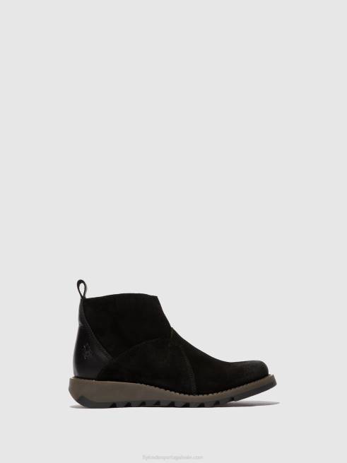 preto L02L45 botins com fecho de correr sely918 Fly London mulheres