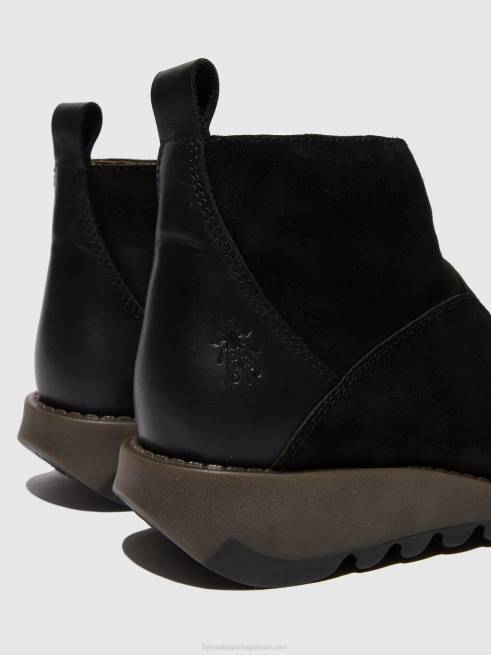 preto L02L45 botins com fecho de correr sely918 Fly London mulheres