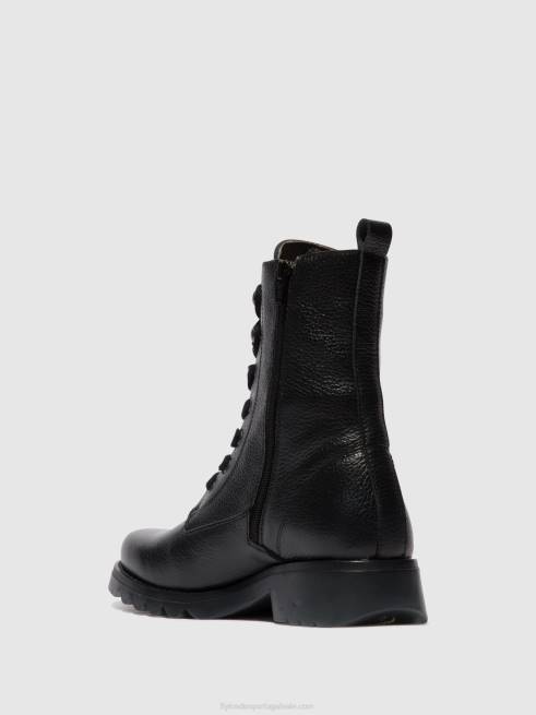 preto L02L91 botins com cadarço reid893 Fly London mulheres