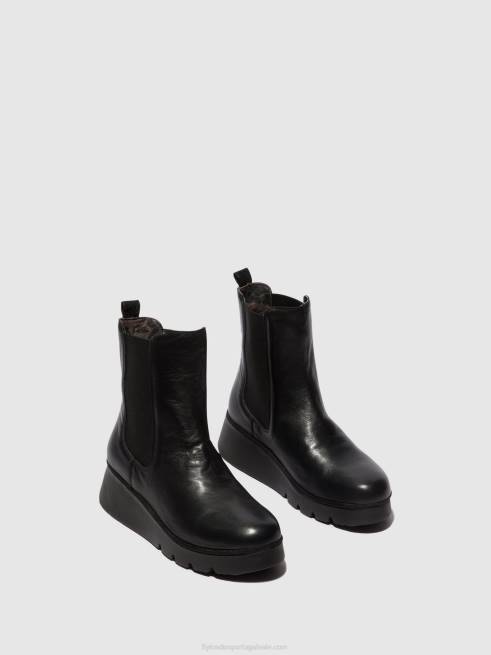 preto L02L9 Botins chelsea paty405 Fly London mulheres