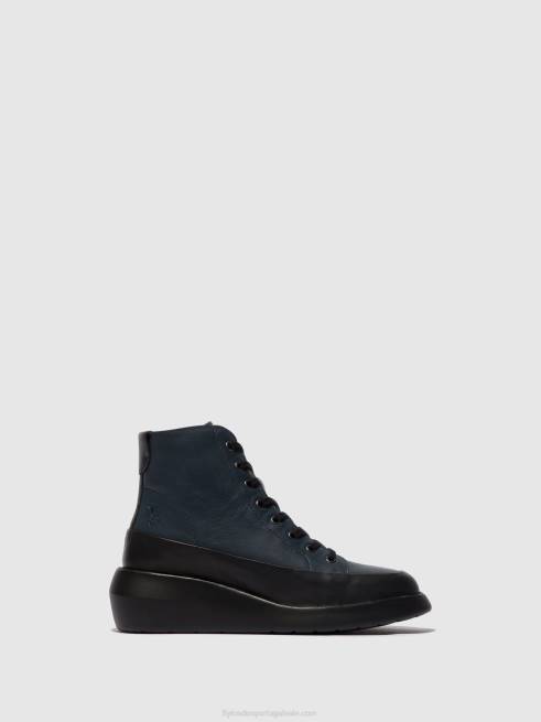 preto/marinho L02L106 botim com cadarço boze515 Fly London mulheres