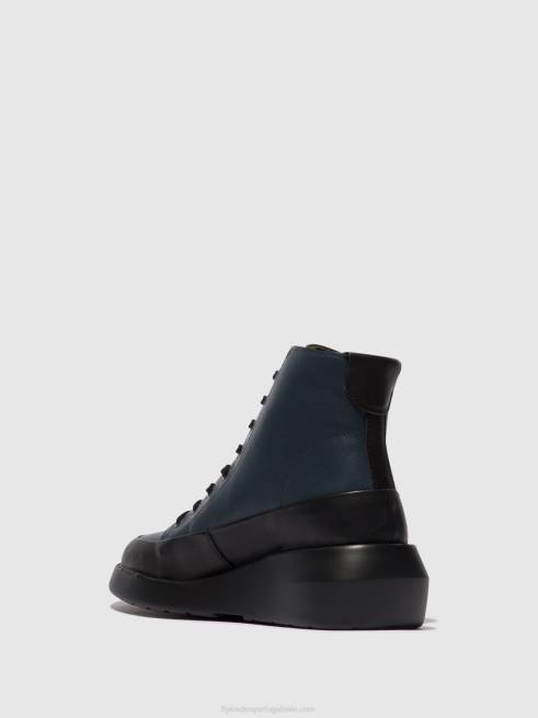 preto/marinho L02L106 botim com cadarço boze515 Fly London mulheres