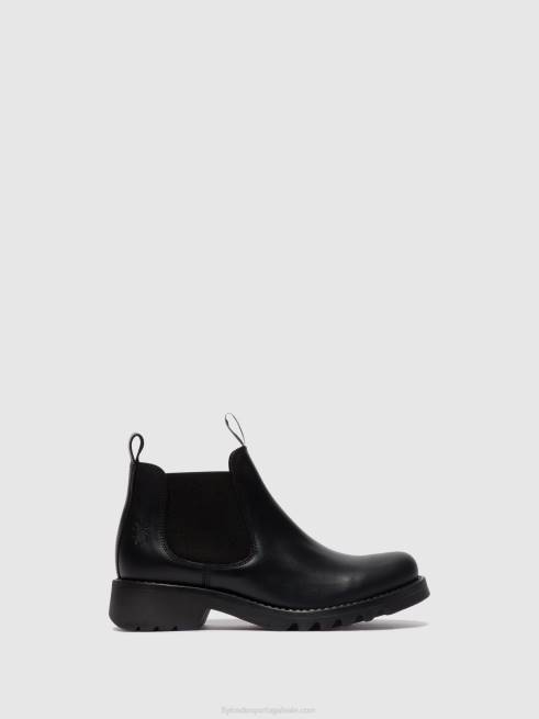 preto (todo preto) L02L124 botas chelsea rika894 Fly London mulheres