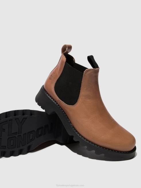 rosa (sola preta) L02L121 botas chelsea rika894 Fly London mulheres