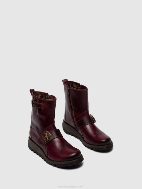 roxo L02L262 botim fivela sino525 Fly London mulheres