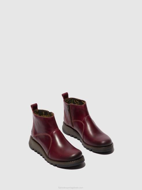 roxo L02L46 botins com fecho de correr sely918 Fly London mulheres