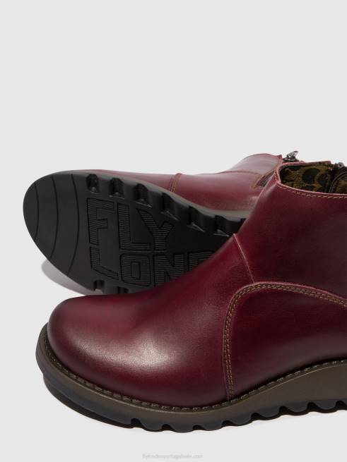 roxo L02L46 botins com fecho de correr sely918 Fly London mulheres
