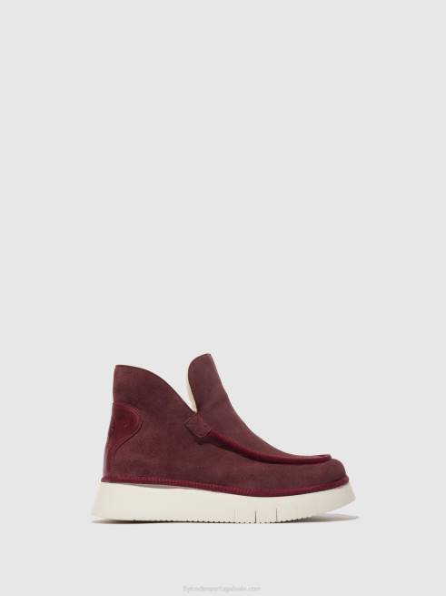 roxo L02L83 botins bico redondo coze348 Fly London mulheres