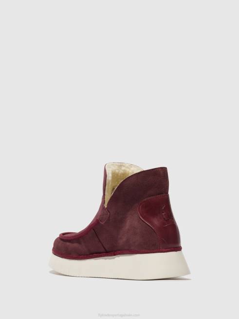roxo L02L83 botins bico redondo coze348 Fly London mulheres