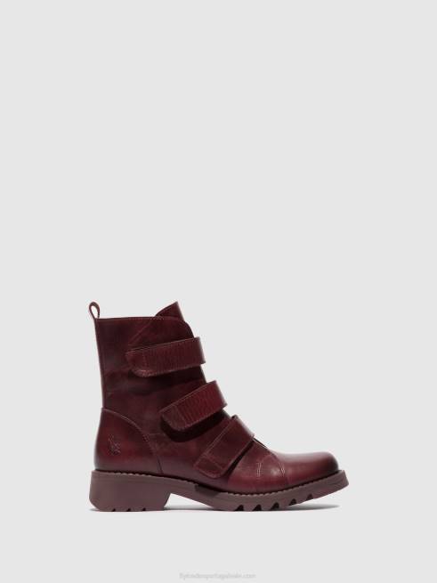 roxo (sola roxa) L02L77 botins de velcro rach790 Fly London mulheres