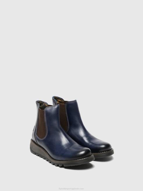 salv azul L02L278 botins chelsea Fly London mulheres