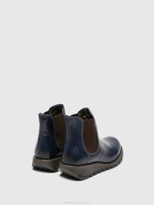 salv azul L02L278 botins chelsea Fly London mulheres