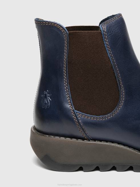salv azul L02L278 botins chelsea Fly London mulheres
