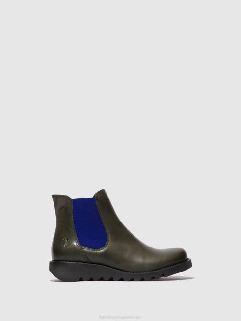 salv diesel (elástico azul) L02L118 botins chelsea Fly London mulheres