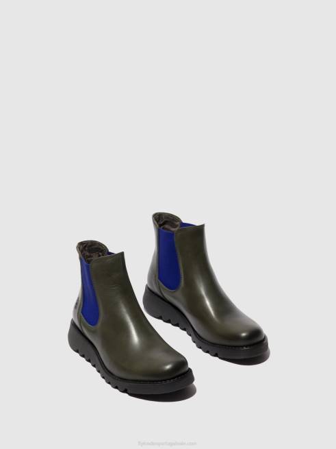 salv diesel (elástico azul) L02L118 botins chelsea Fly London mulheres
