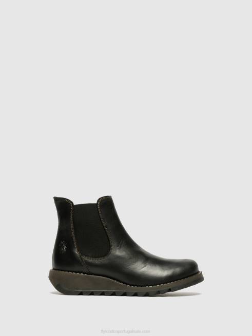 salv preto L02L13 botins chelsea Fly London mulheres