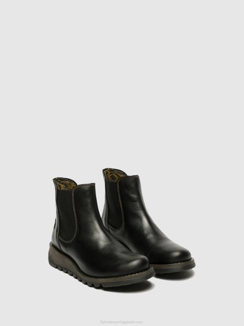 salv preto L02L13 botins chelsea Fly London mulheres