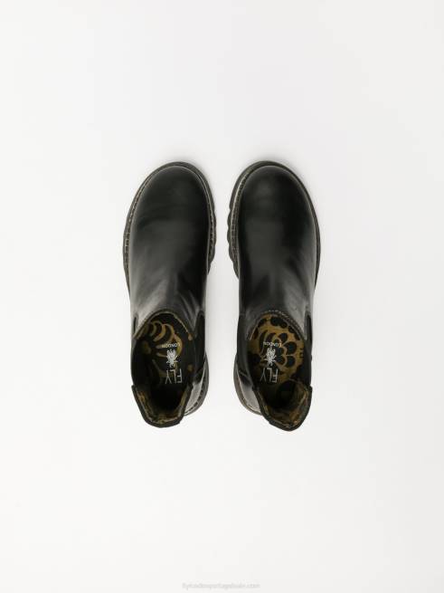 salv preto L02L13 botins chelsea Fly London mulheres