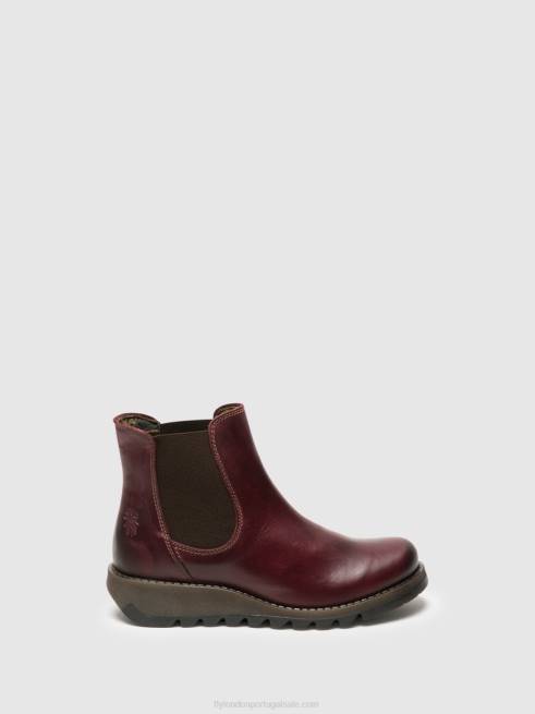 salv roxo L02L274 botins chelsea Fly London mulheres