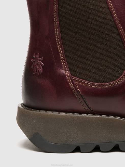 salv roxo L02L274 botins chelsea Fly London mulheres